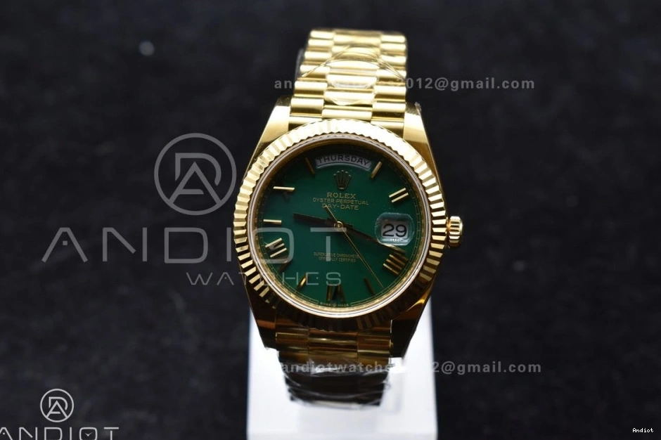 Edition Best Date 40 Weight) VR3255 President (Gain 228238 on 1:1 Green Day ARF Dial YG Roman Bracelet 1201